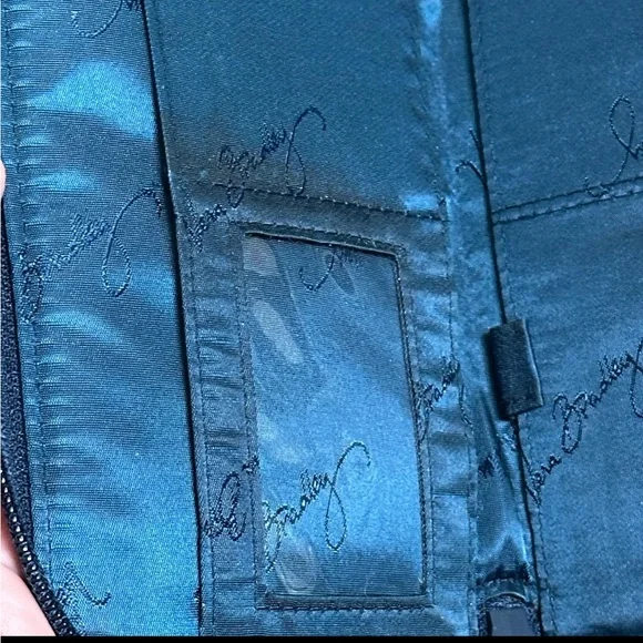 Vera Bradley Navy, Green and Light Blue Paisley Wristlet Wallet - Picture 5 of 5